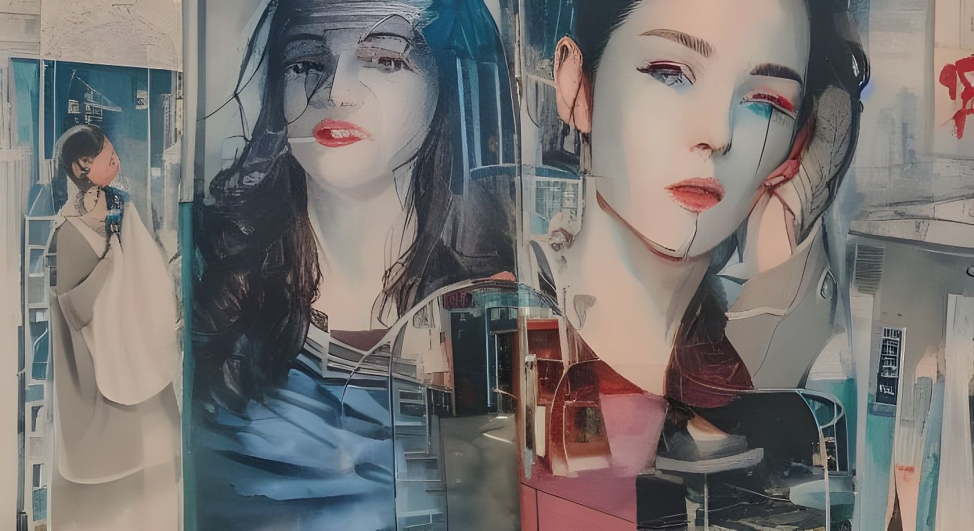 Cyberpunk Girls Dancing in a 1950s Abandoned Apartment