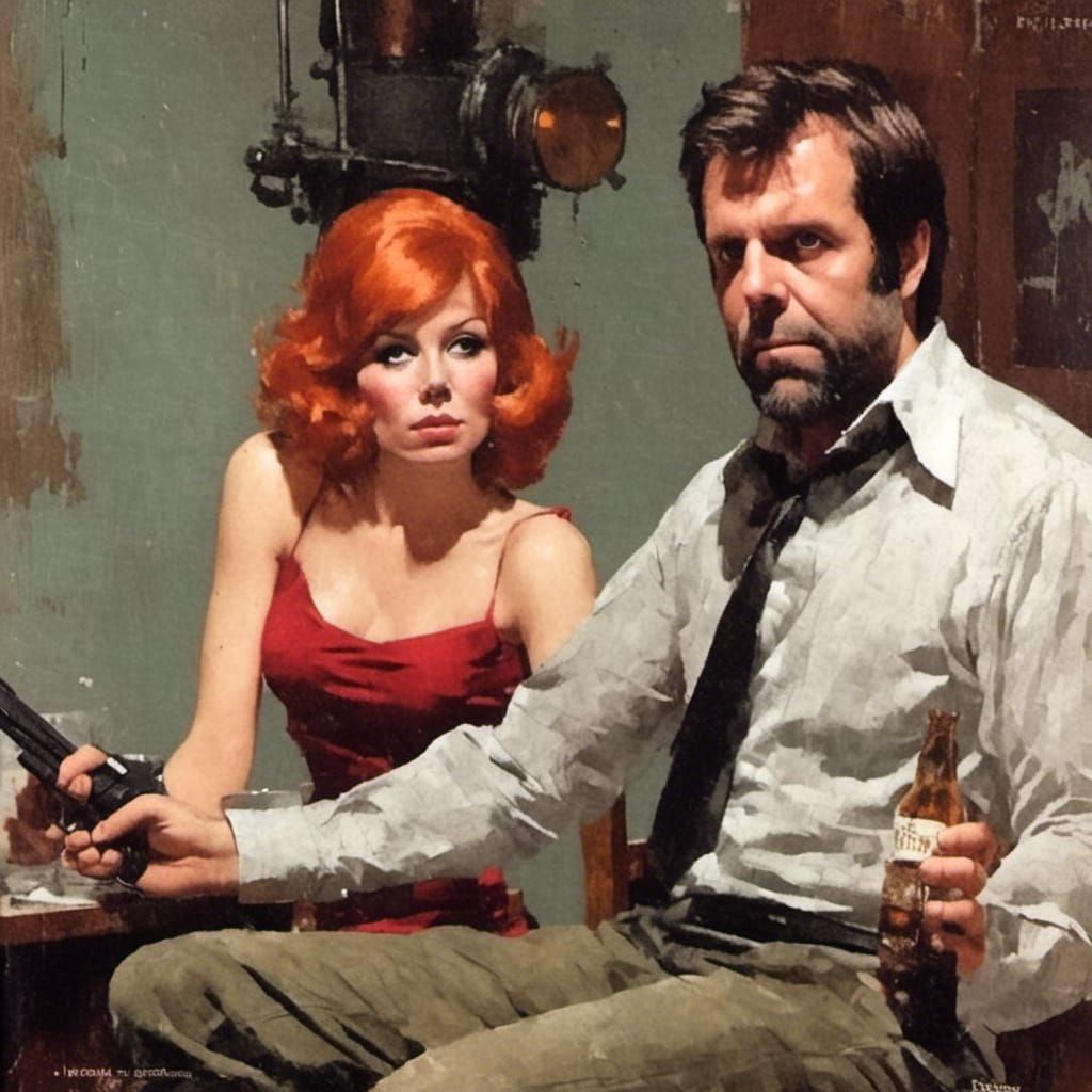 Vintage Pulp Cover: Dapper Gentleman and Redhead