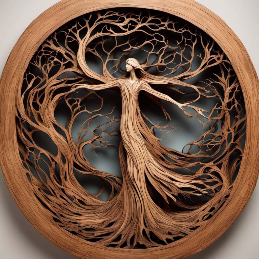 Magic Wood Sculpture of Merlin