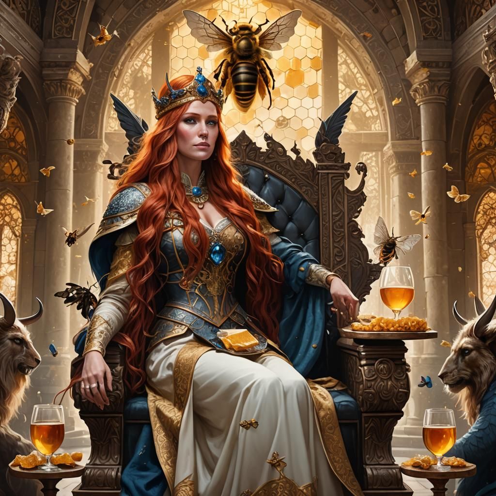Viking Princess with Mead in Baroque Palace