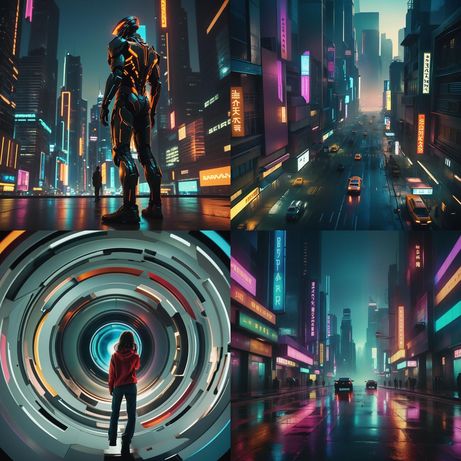 Futuristic Aperture in Cinematic Film Style