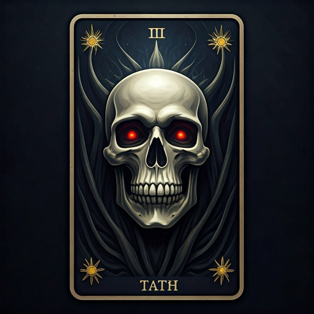 Death Tarot Card in Fantasy Style