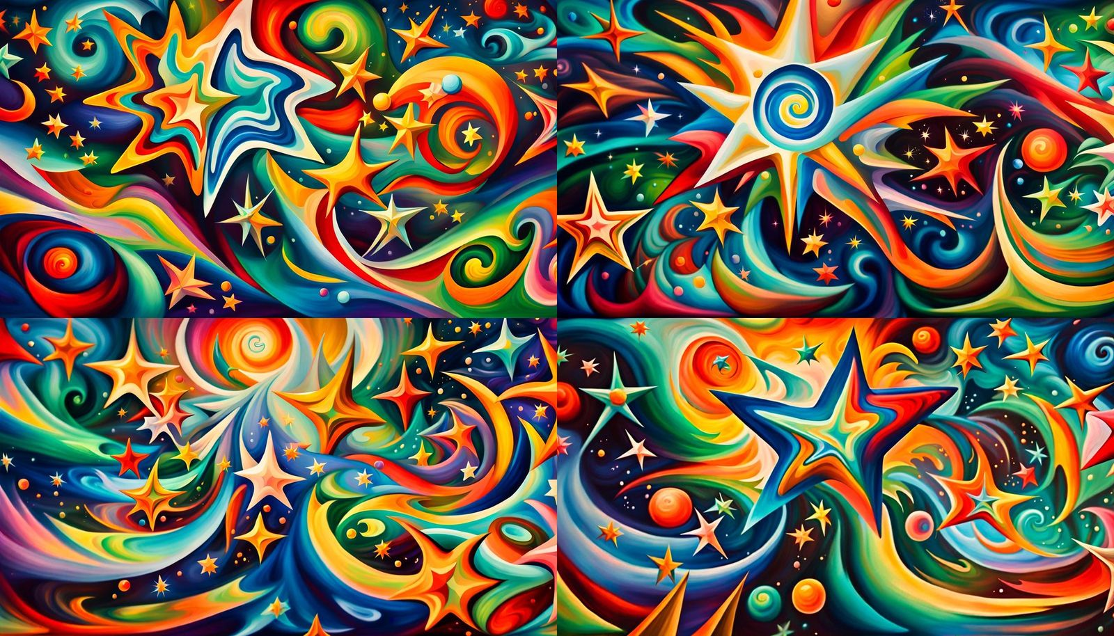 Vivid Swirling Stars in Iridescent Plasma Maelstrom