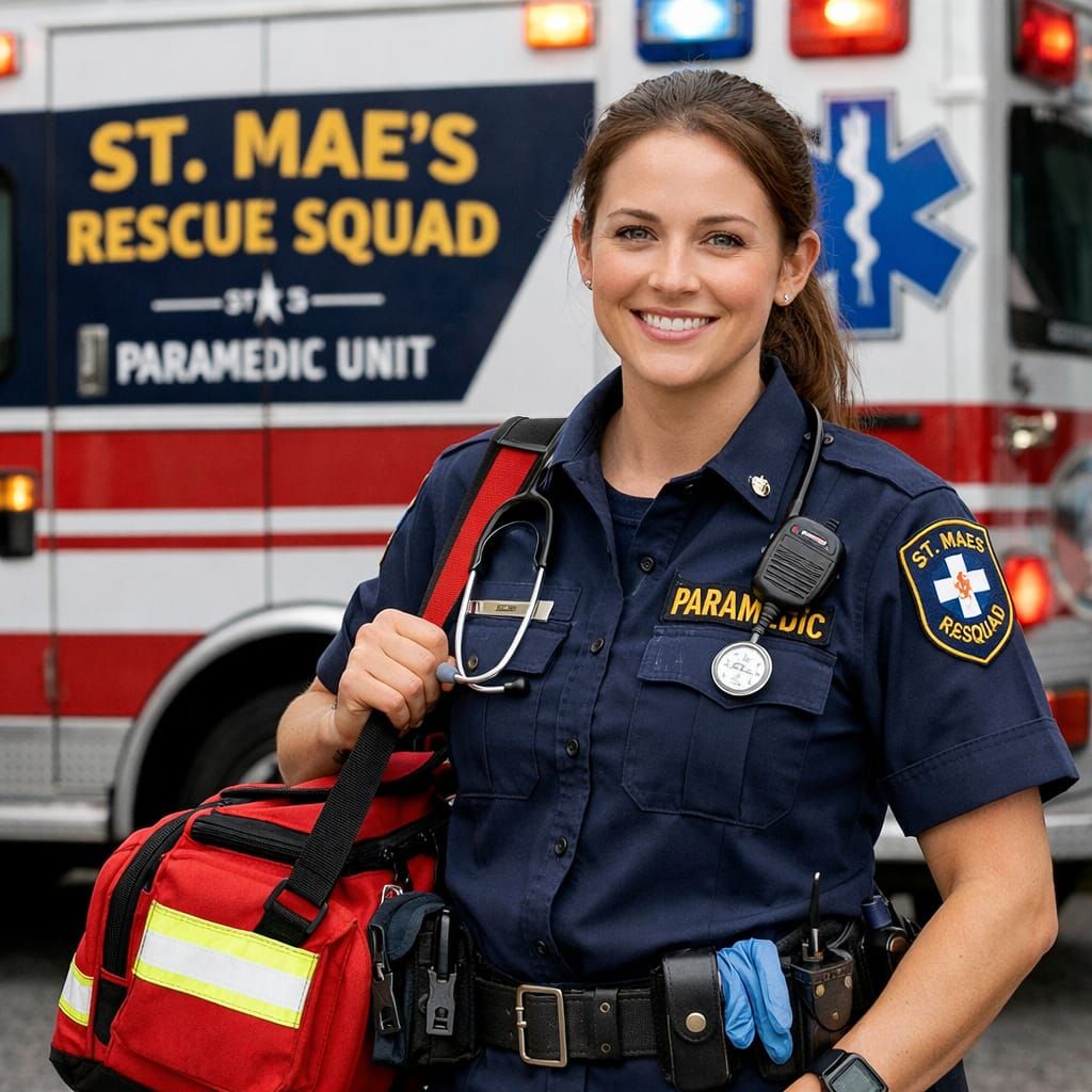St. Mae's Rescue Squad Paramedic in Action