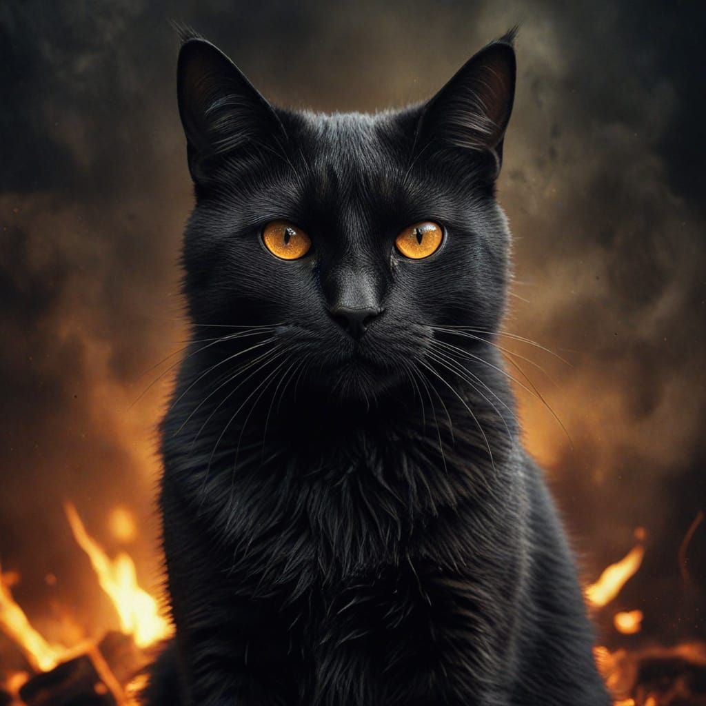 Gritty Post-Apocalyptic Cat Portrait in Dark Fantasy Style
