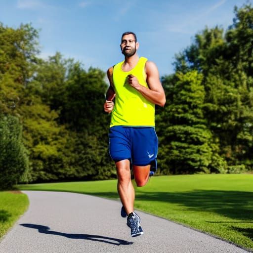 Man in Motion on a Sunny Day