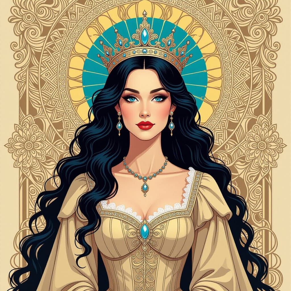 Marguerite of Anjou in Abstract Fractal Style