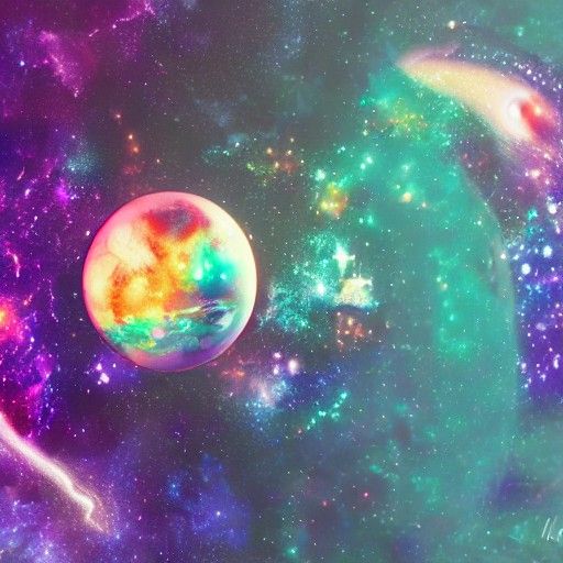 Holographic Galaxy Planets in Visionary Style