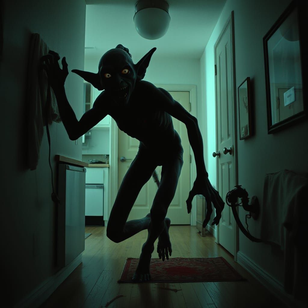 Surreal Macabre Nightmare Scene in Dark, Gothic Style