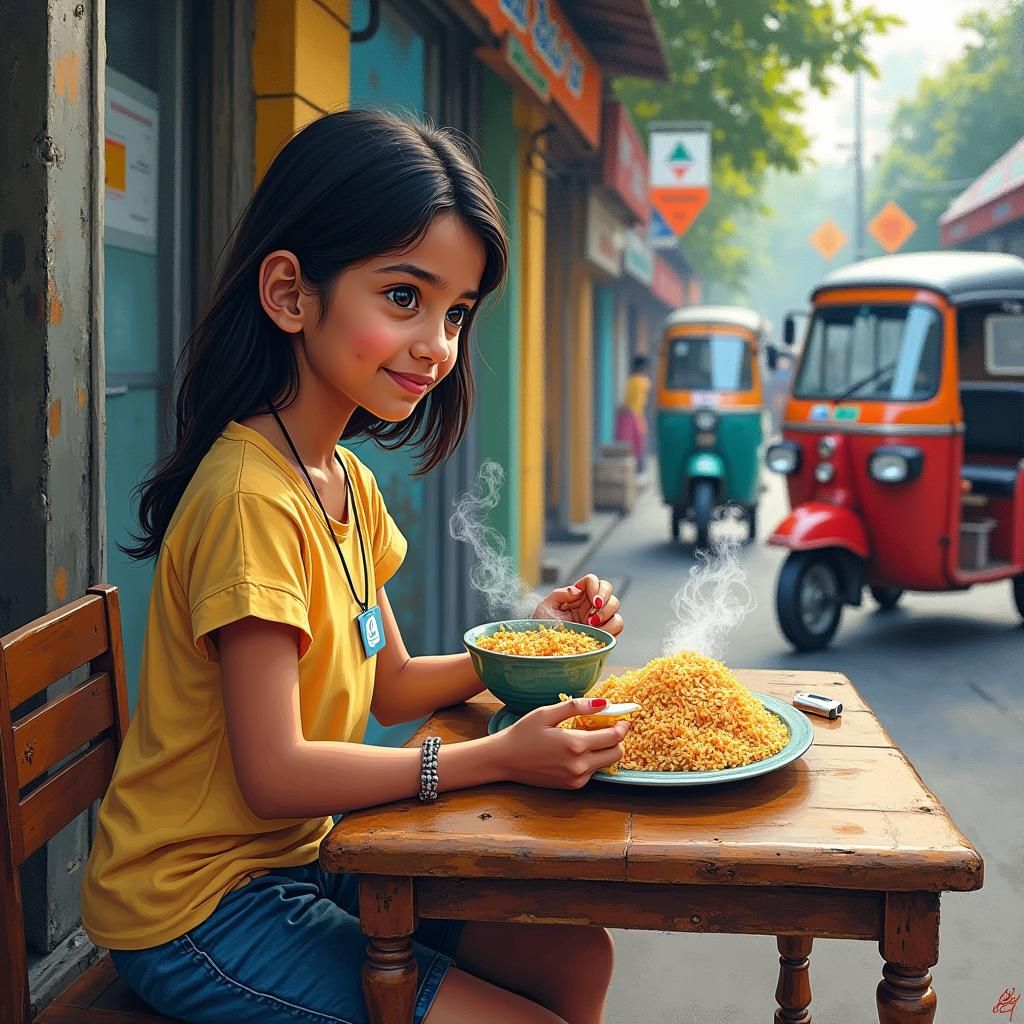 Colombo Street Scene with Rice and Medical ID