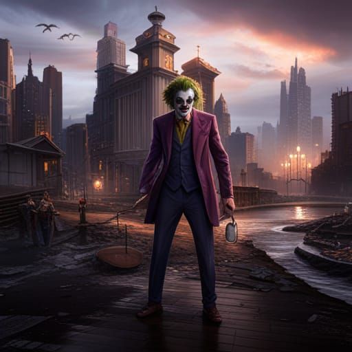 Joker and Skull Matte Painting in Deep Color