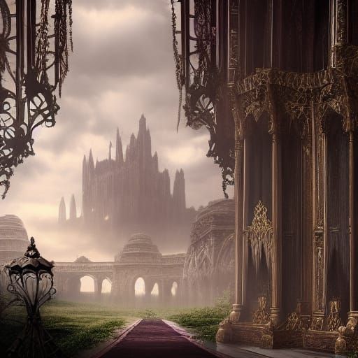 Dark Gothic Princess in Digital Matte Painting