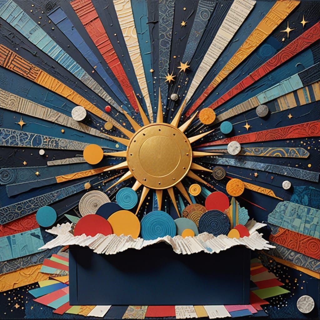 Innovative Ideas Erupt from a Vibrant Collage Box