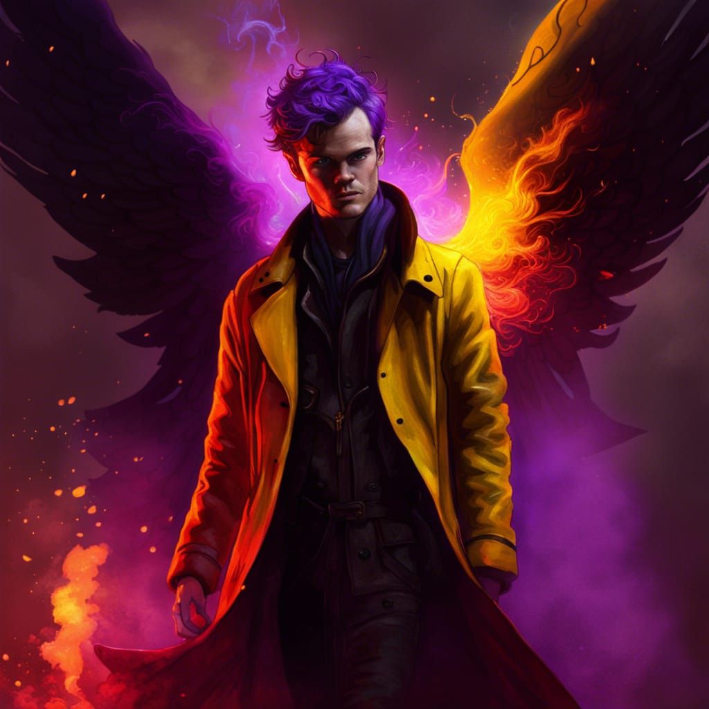 Boimler as an angel in Supernatural