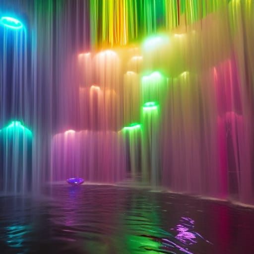 Colorful Hyperdetailed Swamp with Volumetric Lighting