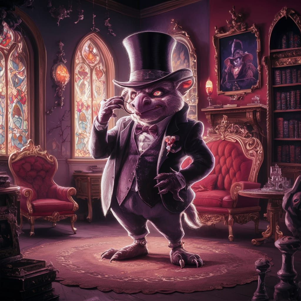 Bugbear Warlock in Victorian Gothic Style