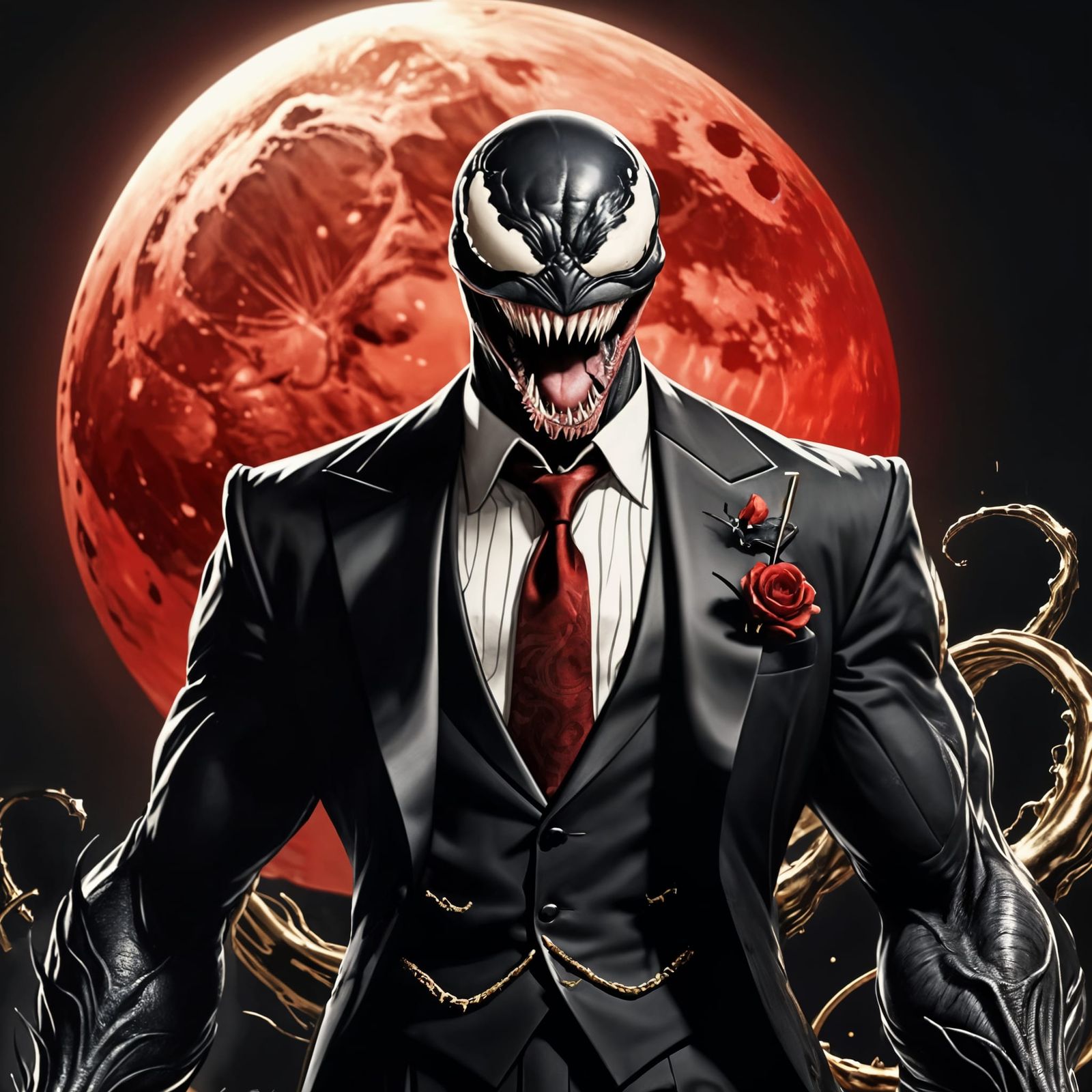 Venom Monster in a Formal Tuxedo