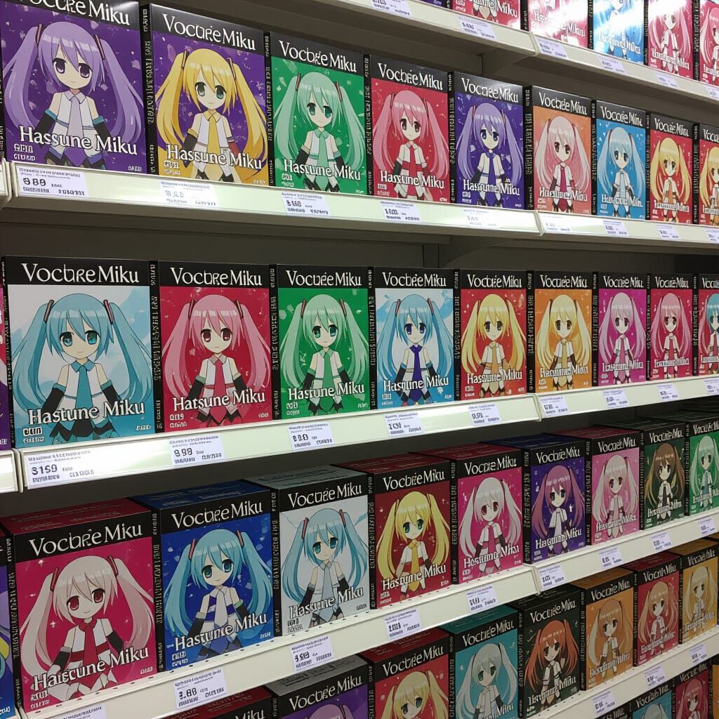 Hatsune Miku Vocaloid Remake Video Game Shelf