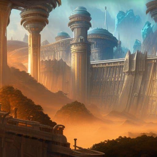 Futuristic Versace Architecture in Detailed Matte Painting