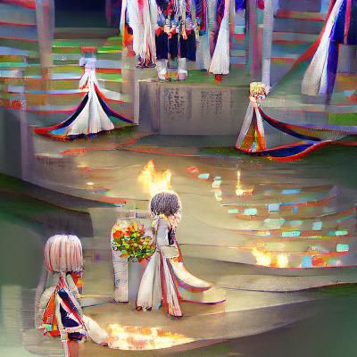 Abstract Ceremony: Minimalist AI Art