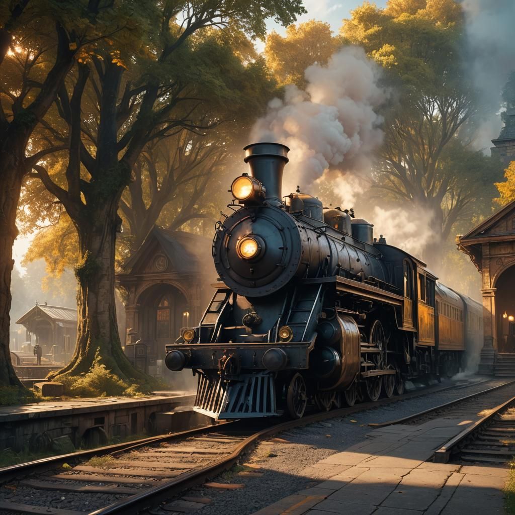 Mystical Train Station Concept Art in Unreal Engine