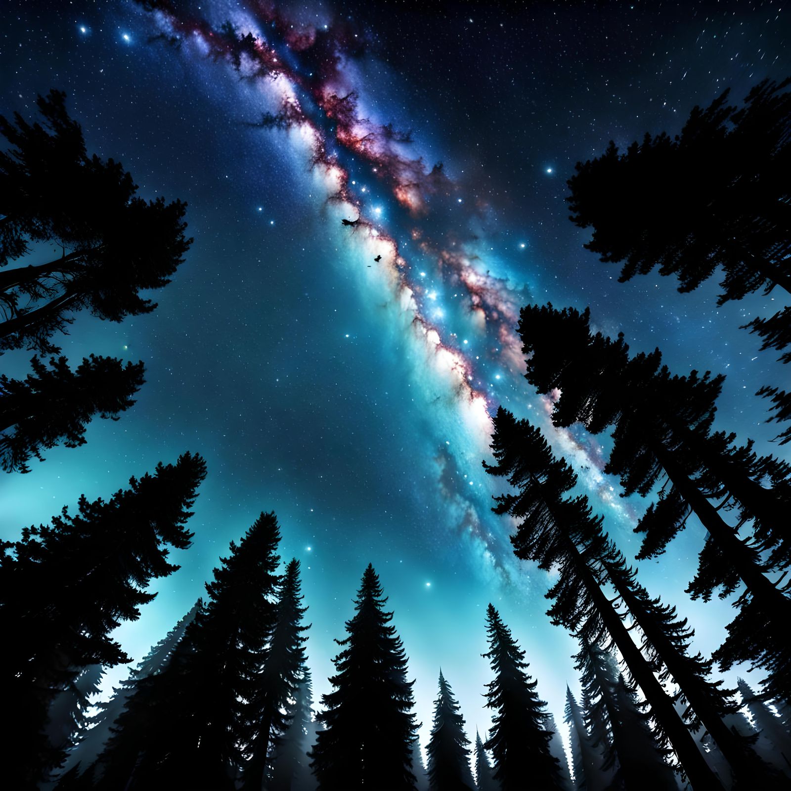Galactic Forest: An Epic First-Person Perspective