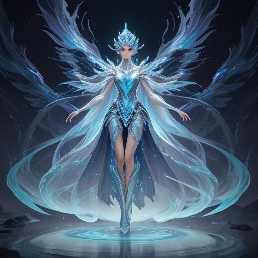 Crystalline Entity Shimmers with Ethereal Glow