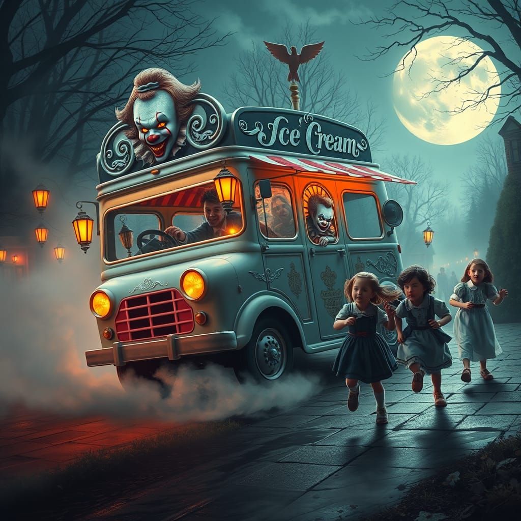 Pennywise Drives Ice Cream Truck in Dreamscape