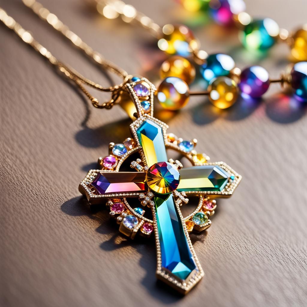 Golden Orb with Crystal Cross: Glamorous Masterpiece