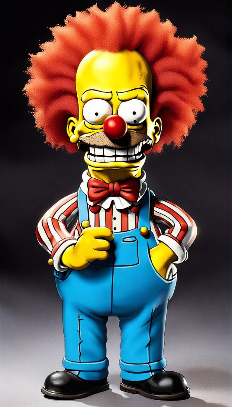 Crusty the clown from Simpsons TV Series