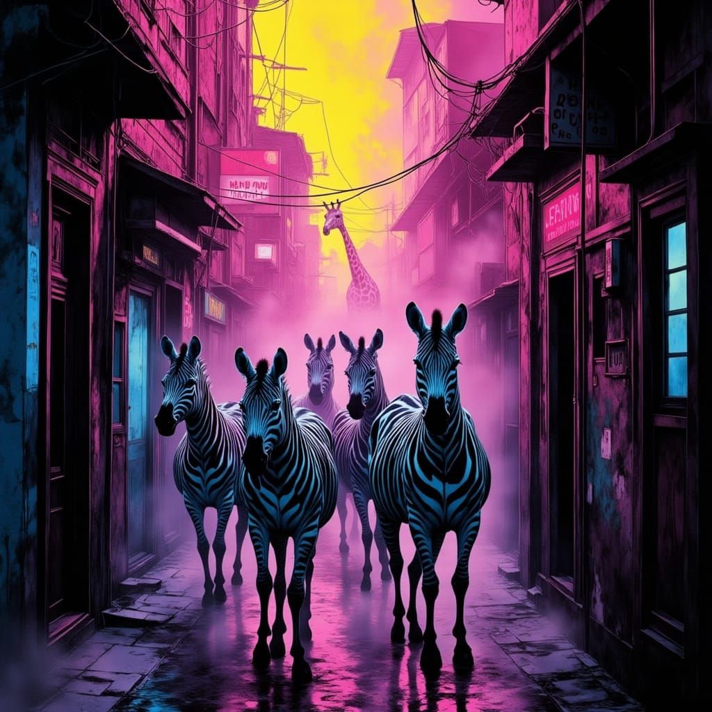 Lost in a strange desolated urban street