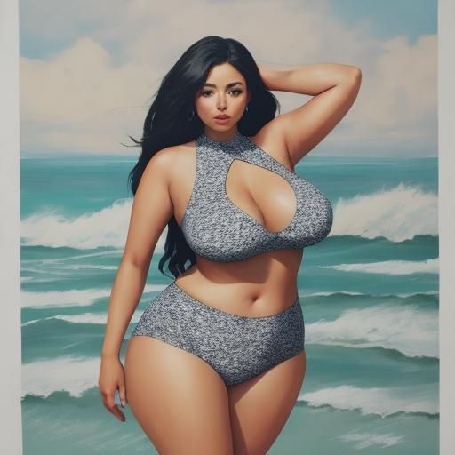 Curvy Woman Generated by AI