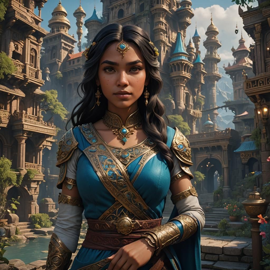 Jasmine and Aladdin's Daughter: Fantasy Concept Art