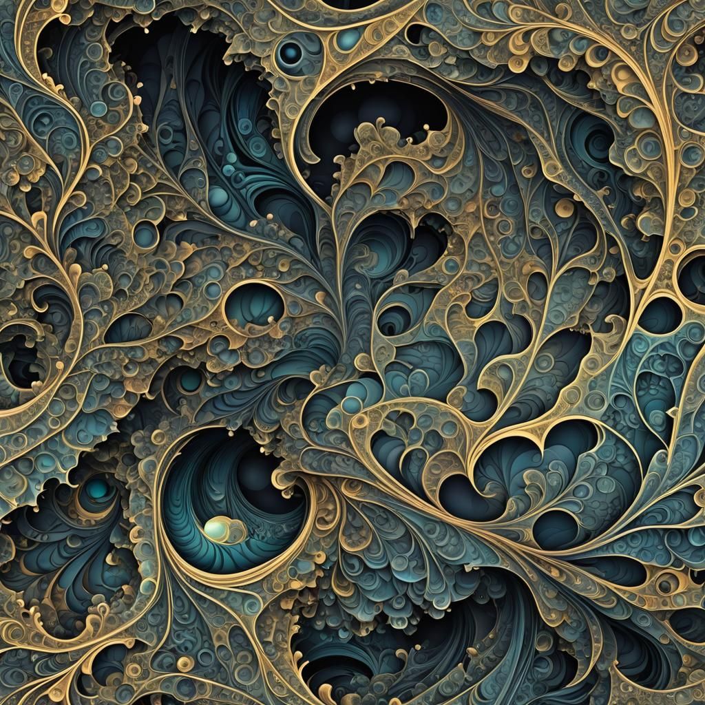Abstract Fractal Design with 3D Shading