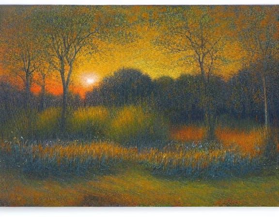 Vivid Daybreak Landscape in Intricate Detail