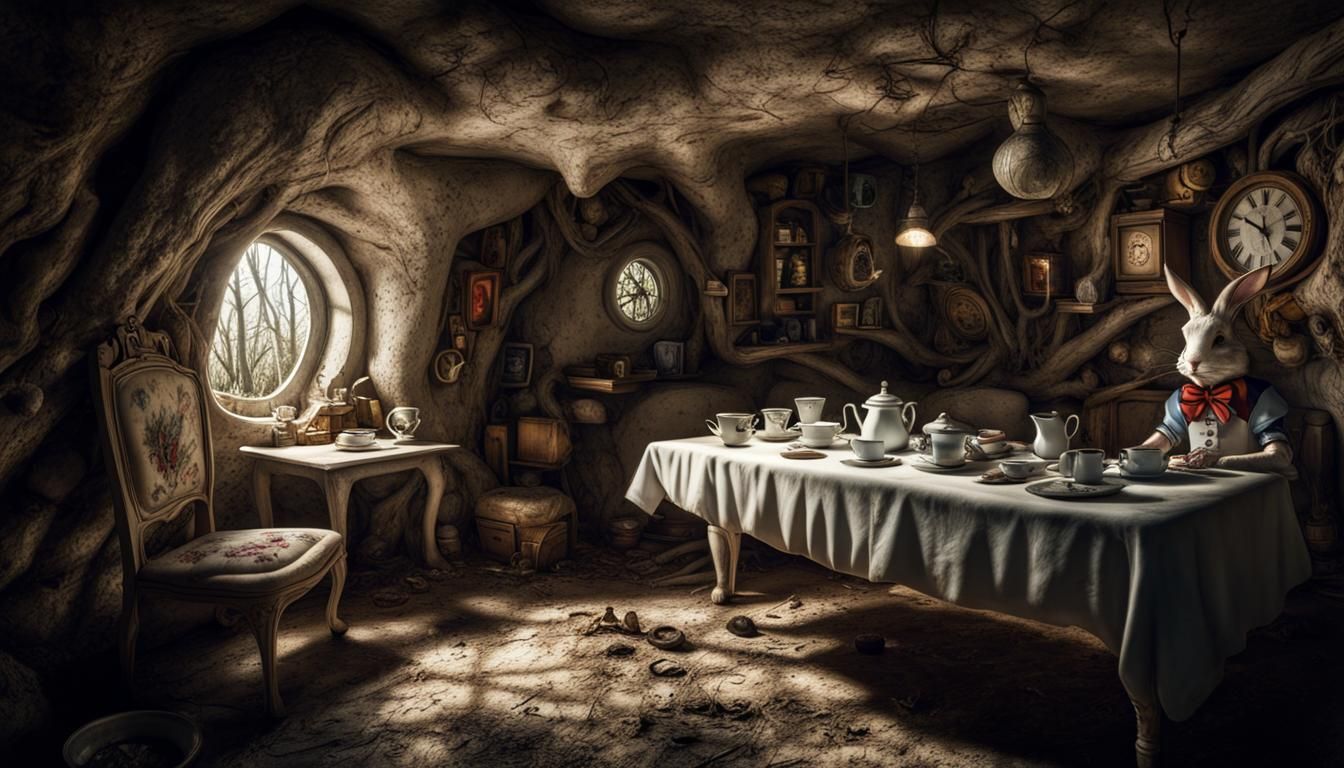 Alice in Wonderland: Tea Time in Rabbit Hole