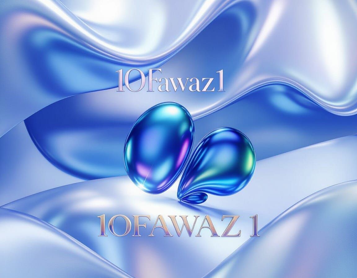 Reflective 3D Water Droplet Logo Design