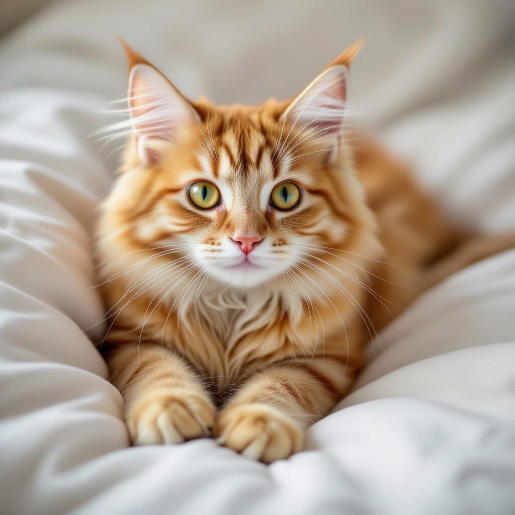 Impressionist Oil Painting of Girl Holding Fluffy Cat