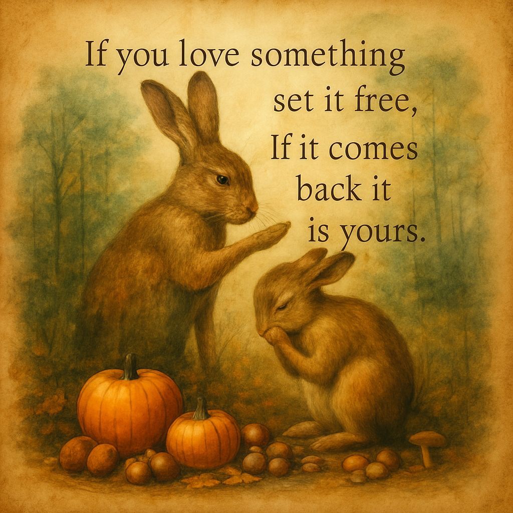 Surreal Autumn Hare Story Illustration