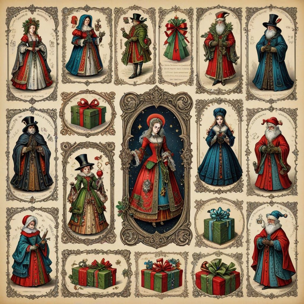 Gothic Christmas Wonderland with Intricate Details