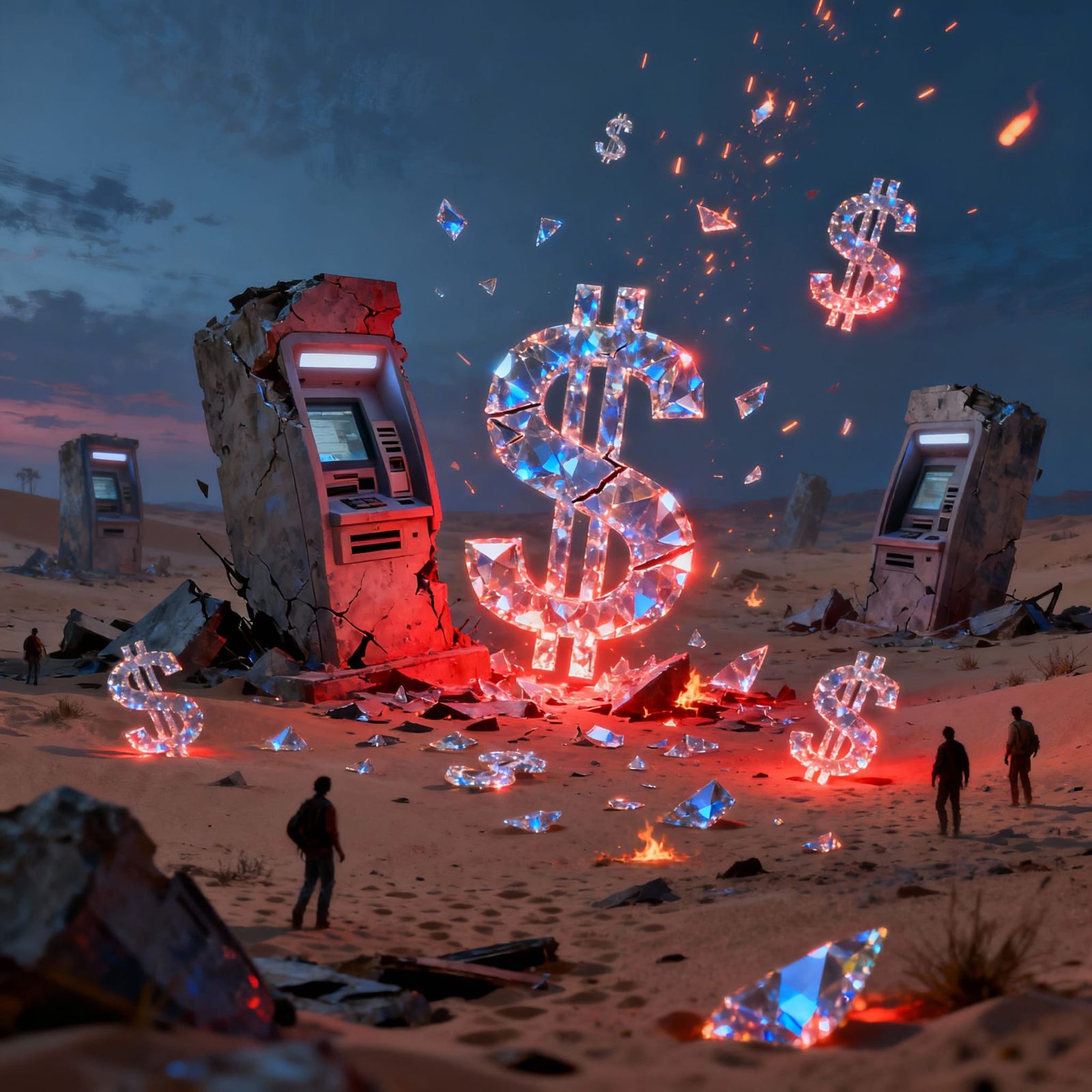 Shattered ATMs in Crystalline Desert: A Financial Critique