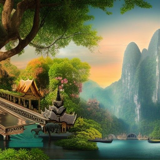 Thailand Cinderella: A Detailed Matte Painting