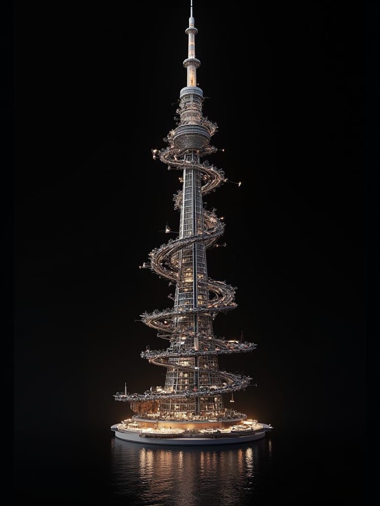 Toronto's Chrono-Synclastic Spire: A Temporal Marvel in Sepi...