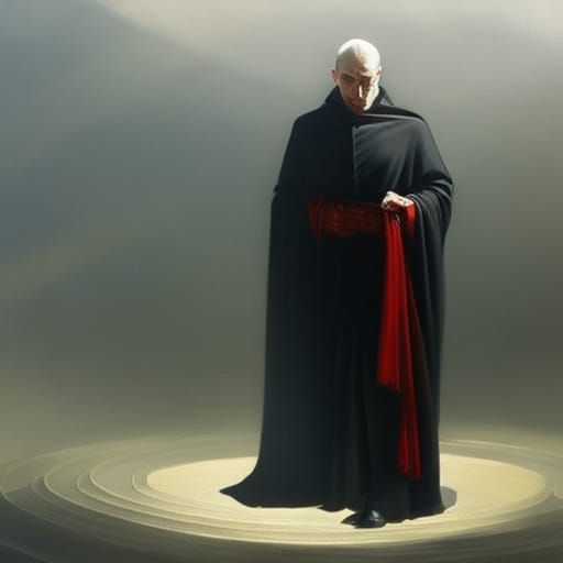 Gothic Maze Portrait in Oil Painting Style