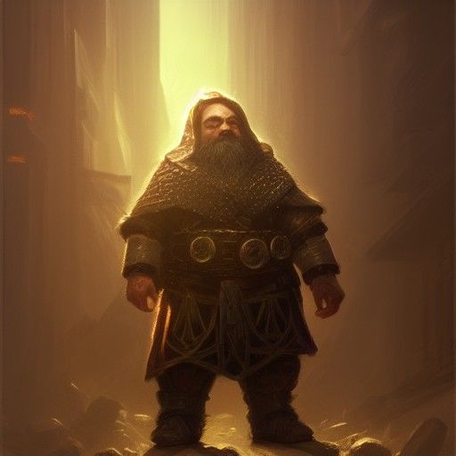 Dwarf Cleric in Scalemail: Dark Fantasy Art