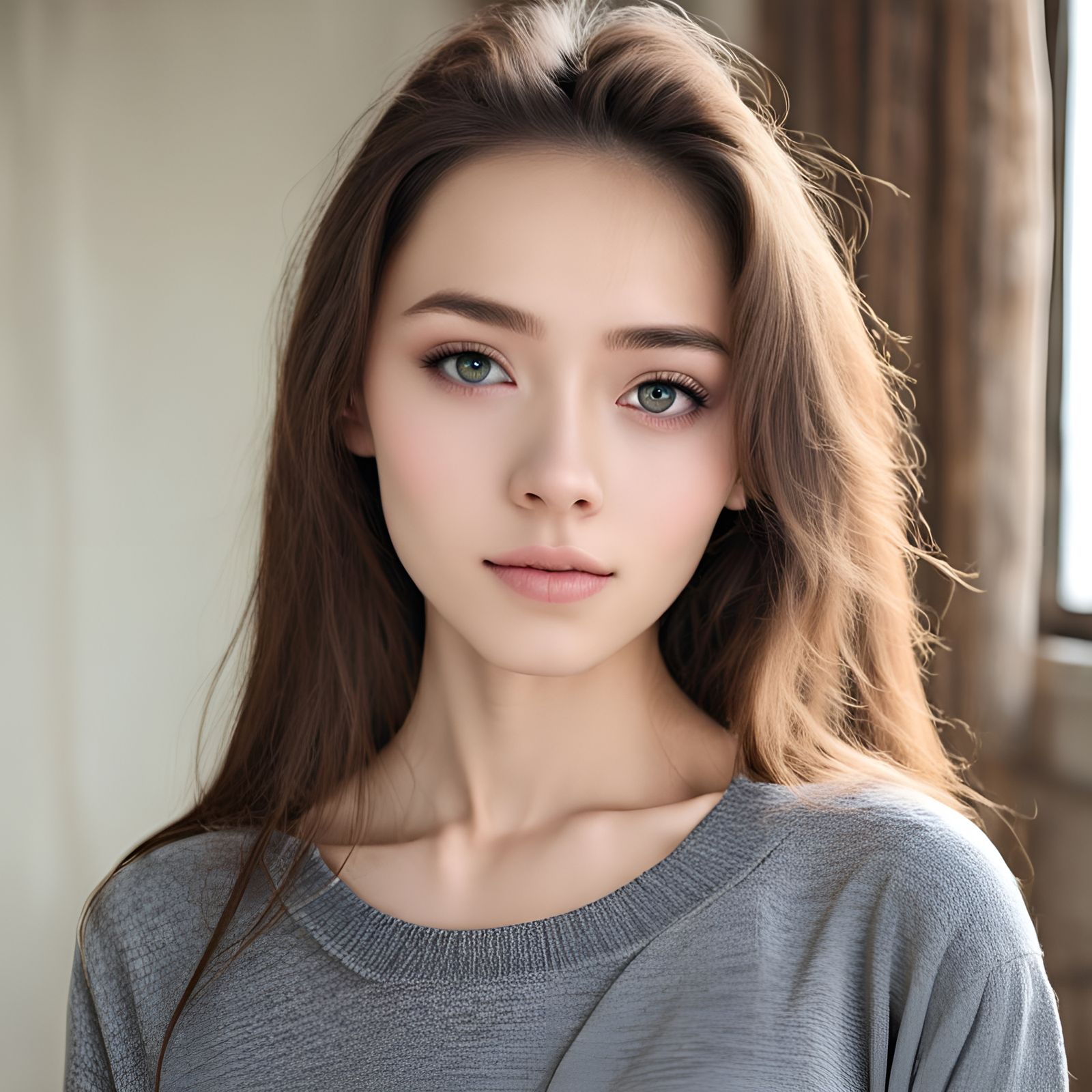 Beautiful Young Woman, Cinematic Kodak Portrait