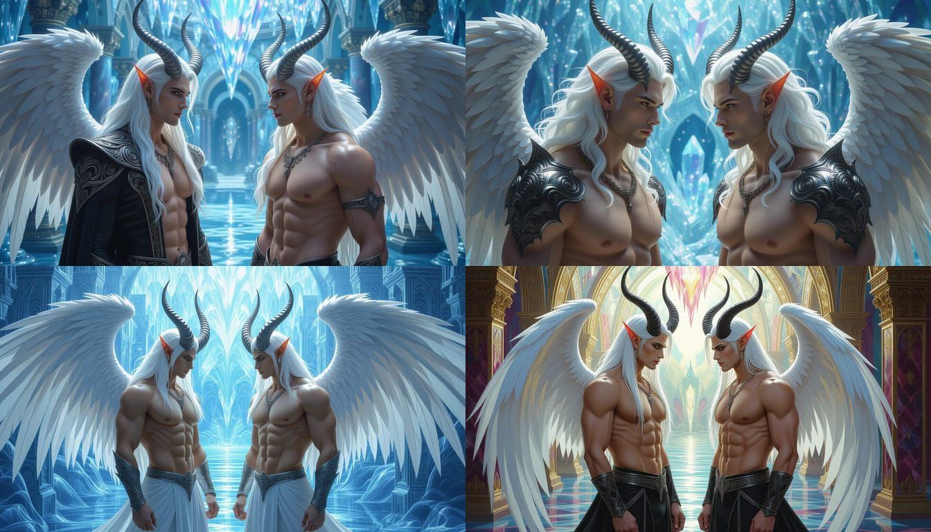 Handsome White Demons in Surreal Crystal Palace