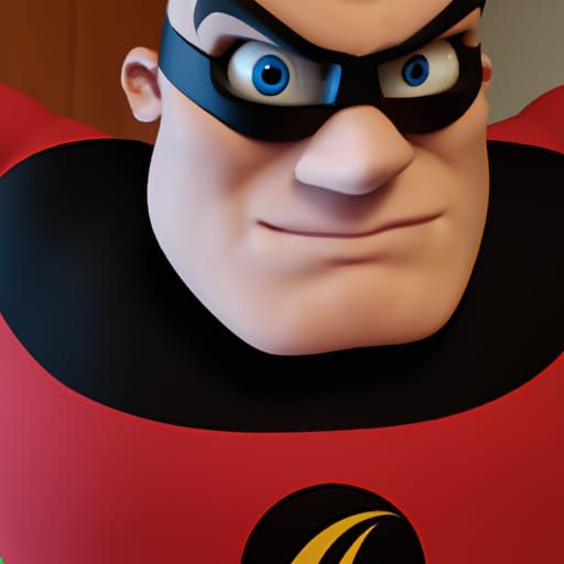 Uncanny Mr. Incredible: AI-Generated Image