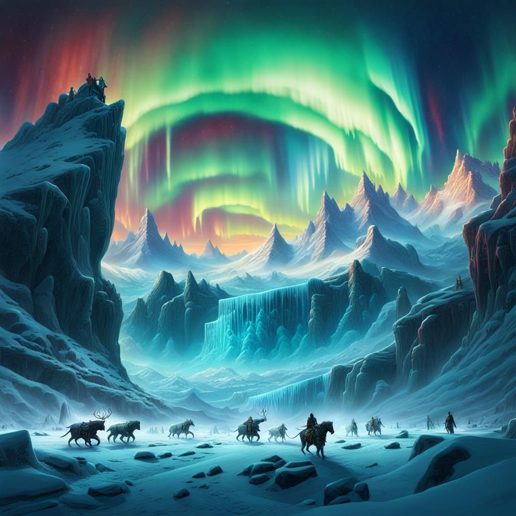 Eternal Winter Realm: Glaciers of Ancient Battles