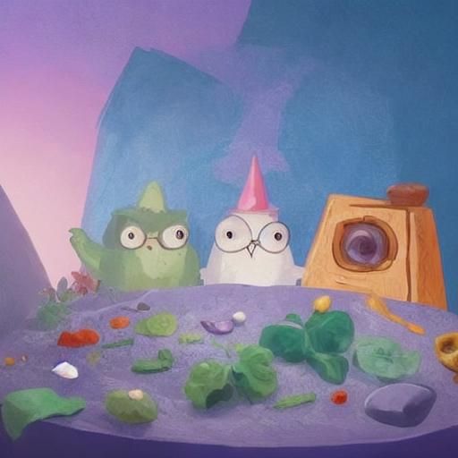 Fantastical Hamster Life: Detailed Matte Painting